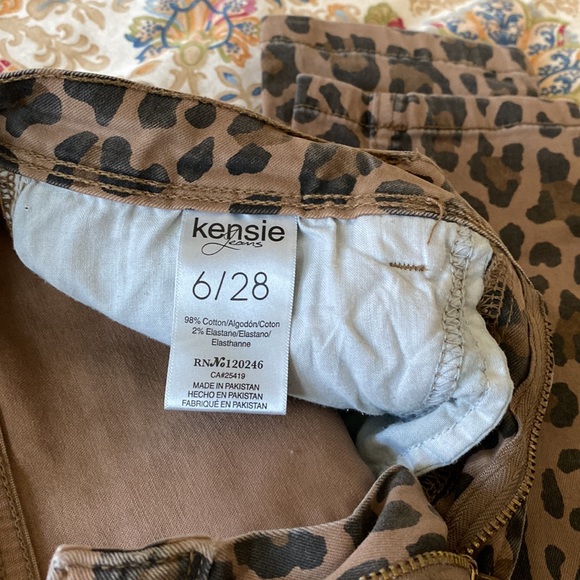 Kensie sandstone Leopard Jeans Sz 6 - Picture 5 of 5